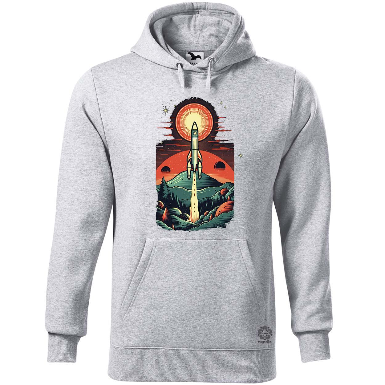 Retro sci-fi rakéta kilővés v3 egyedi  pulóver 