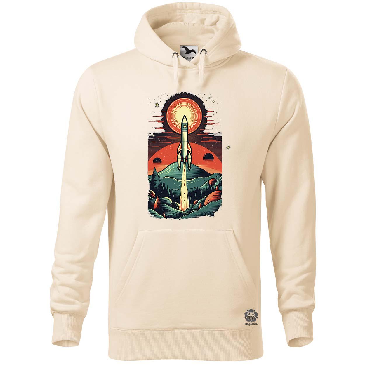 Retro sci-fi rakéta kilővés v3 egyedi  pulóver 