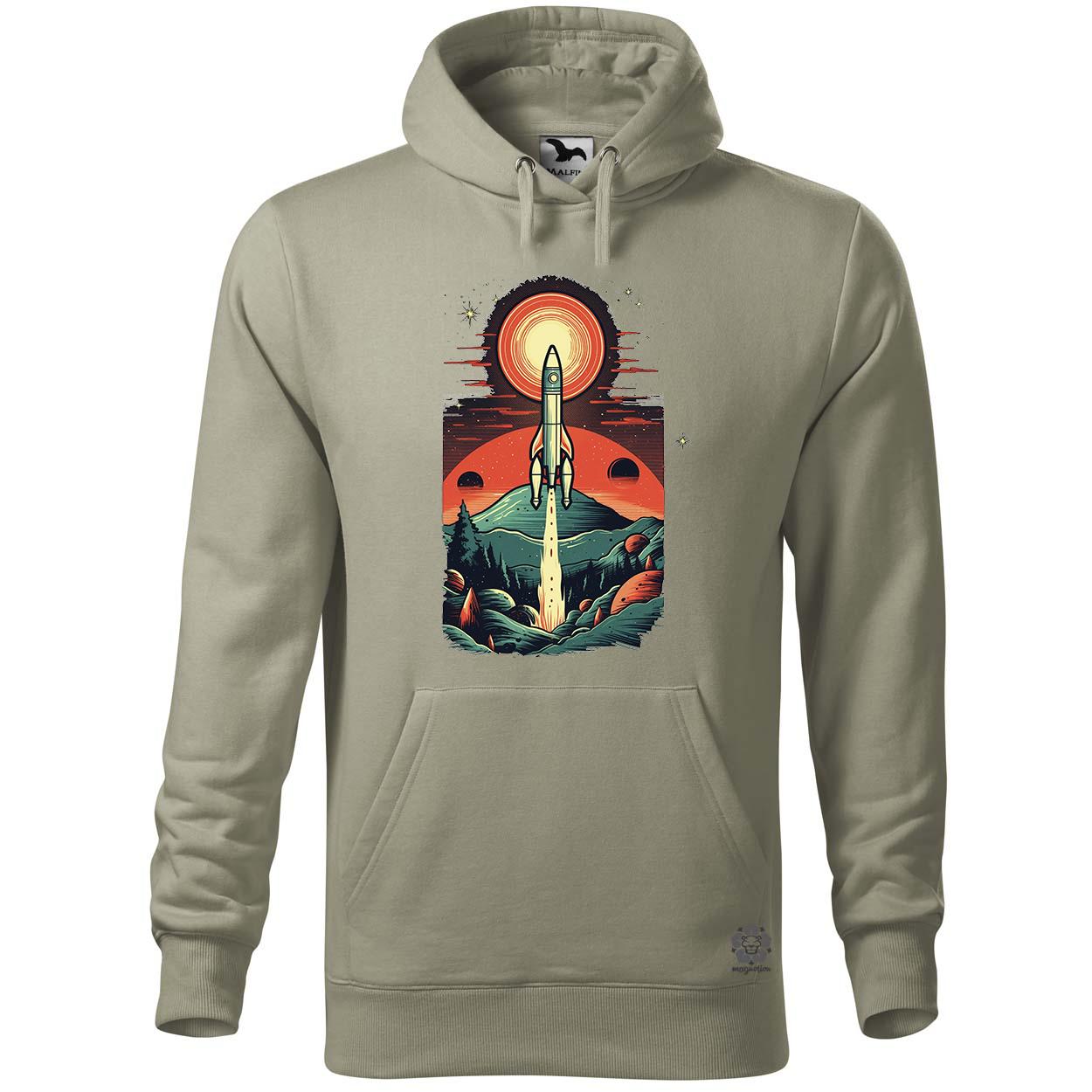 Retro sci-fi rakéta kilővés v3 egyedi  pulóver 