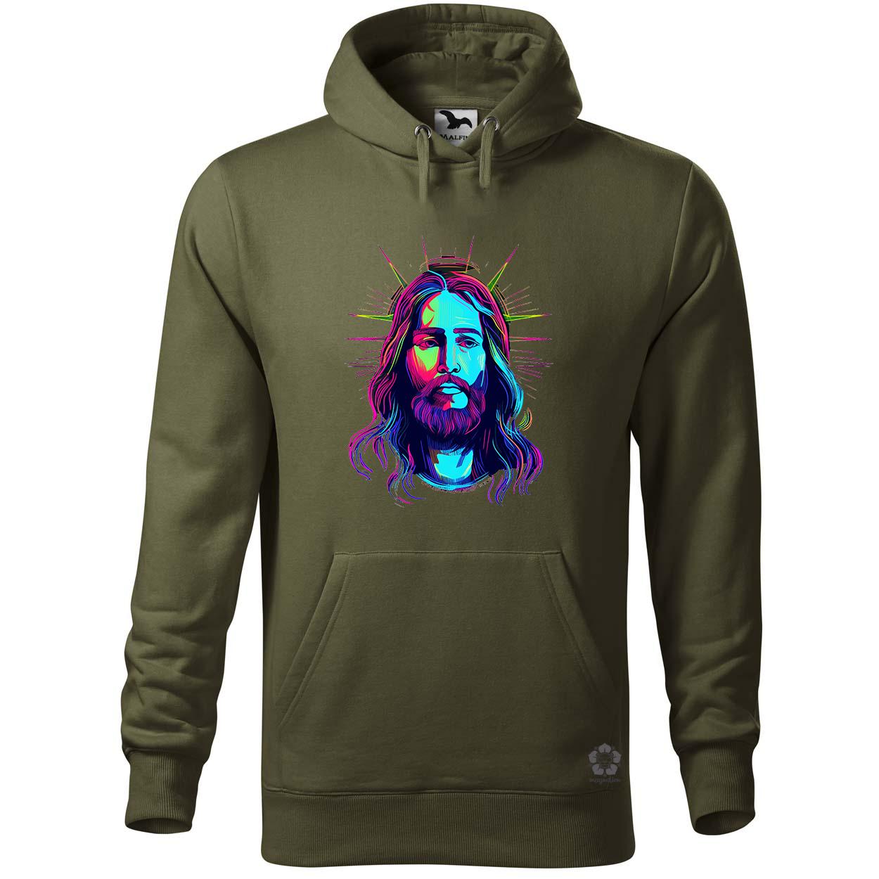 Retró neon Jézus v2 egyedi  pulóver 