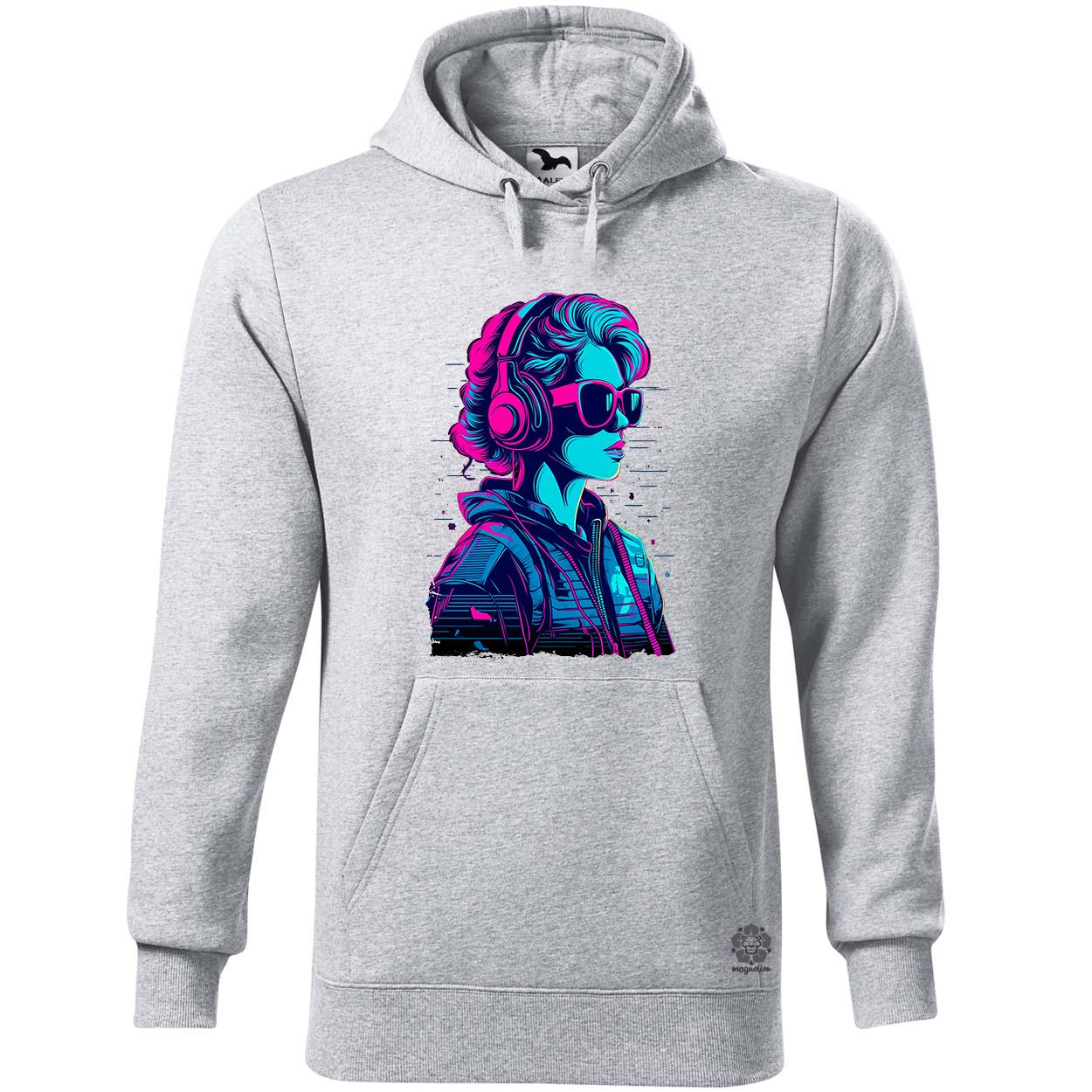 Synthwave digitális művészet v2 egyedi  pulóver 