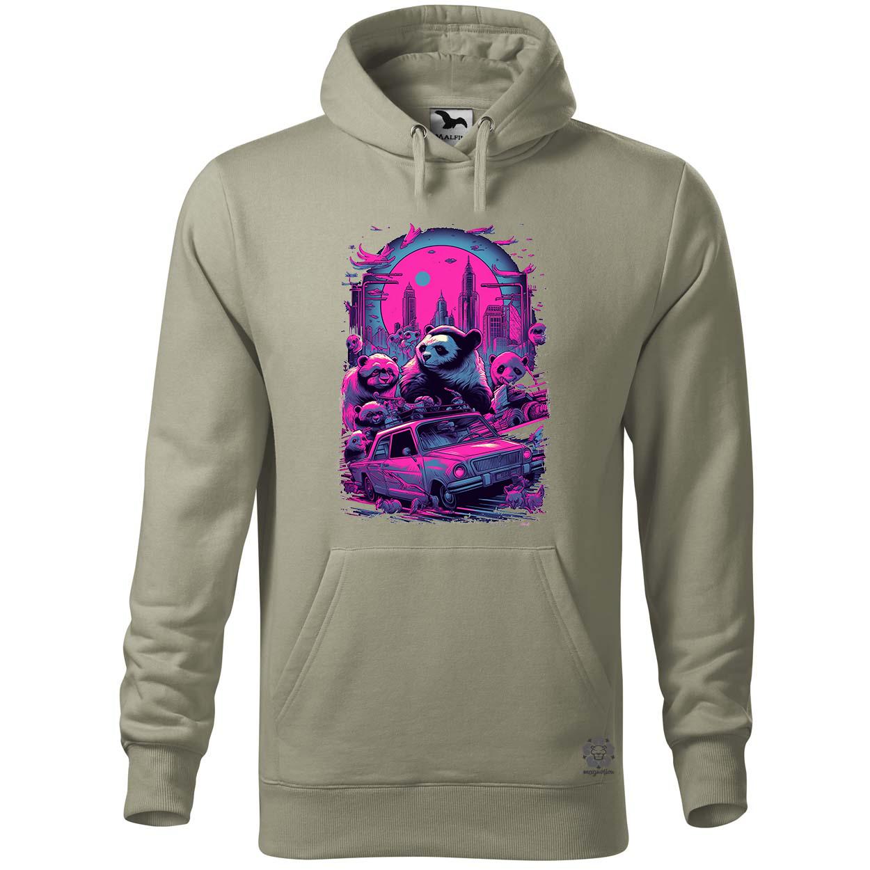Synthwave motoros panda v2 egyedi  pulóver 