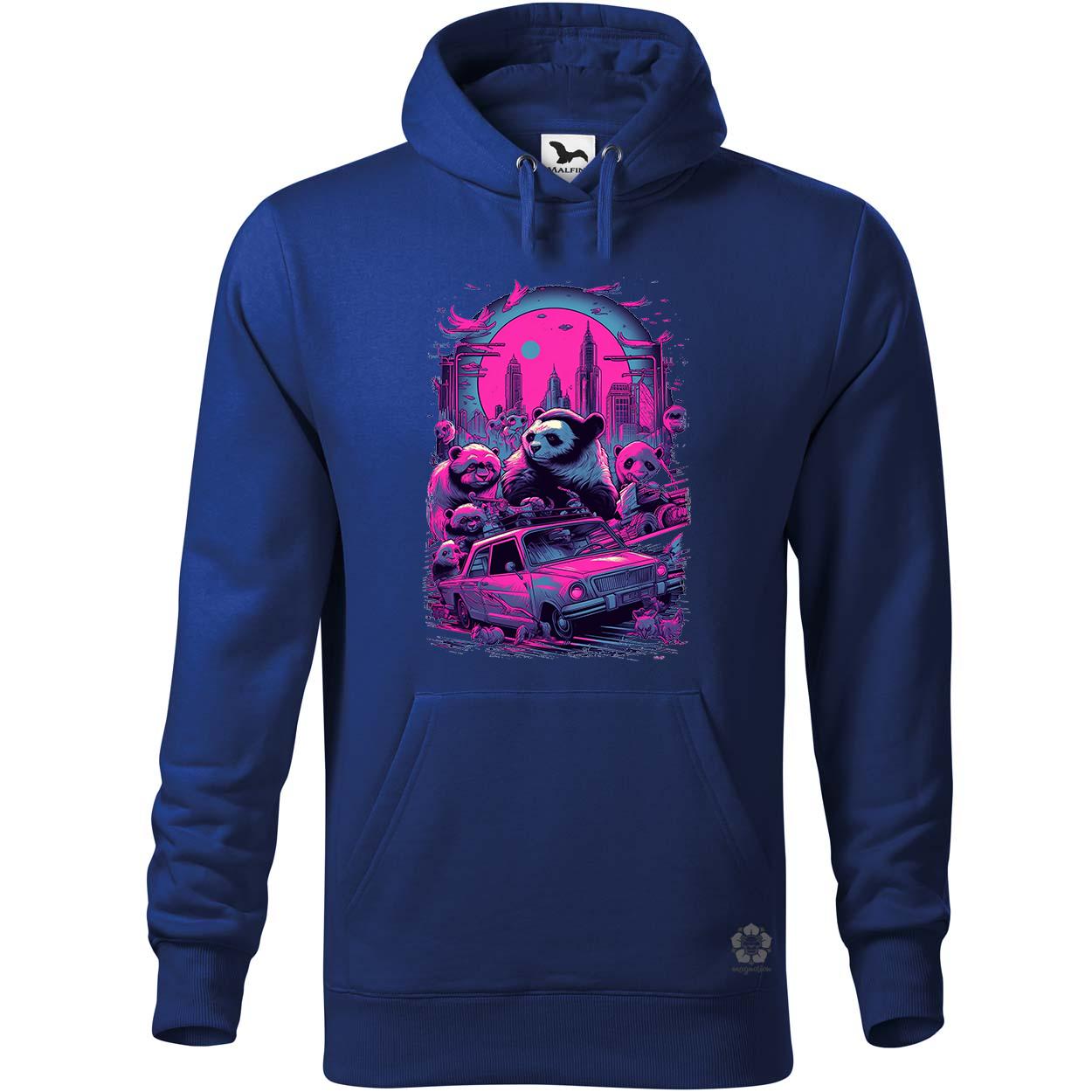Synthwave motoros panda v2 egyedi  pulóver 