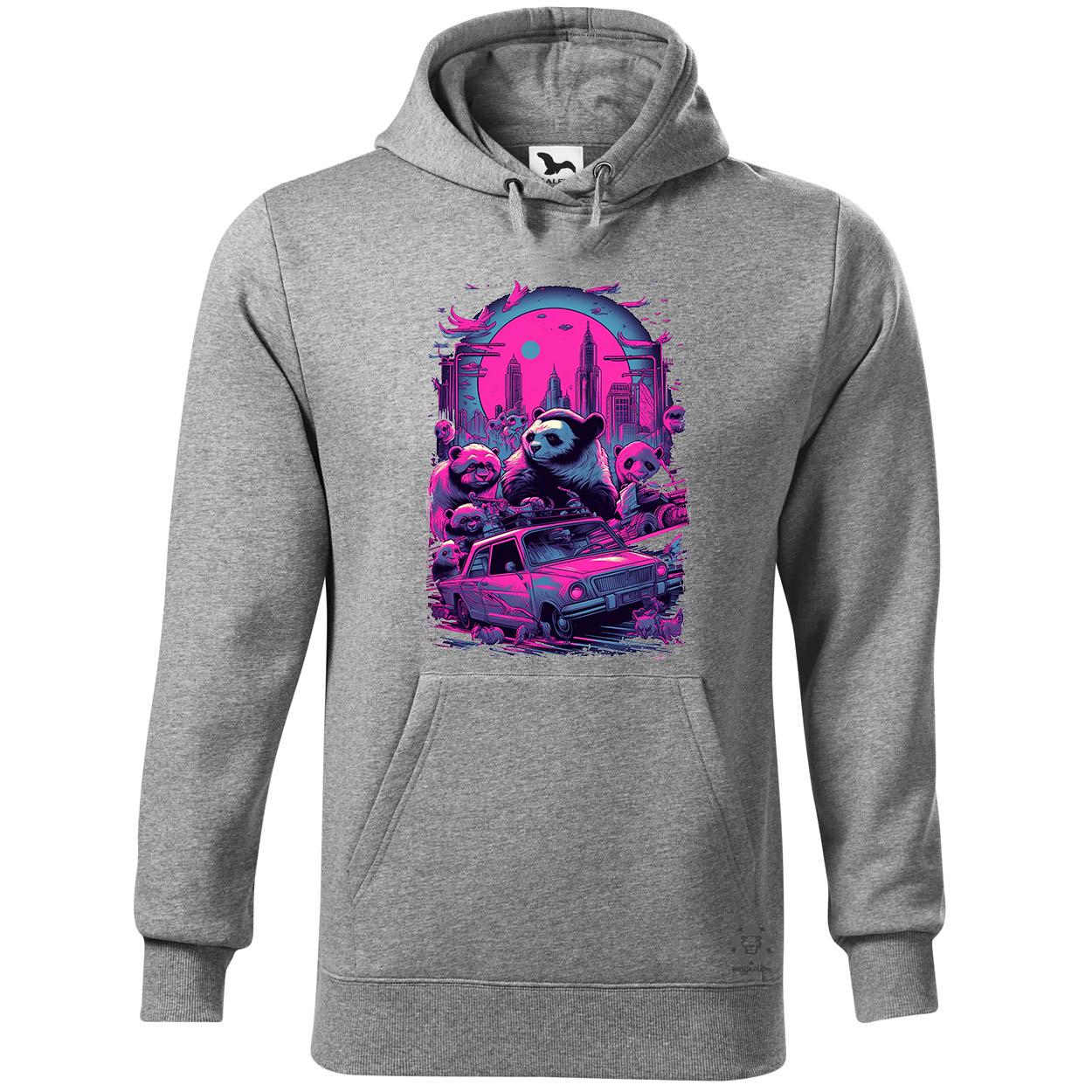 Synthwave motoros panda v2 egyedi  pulóver 