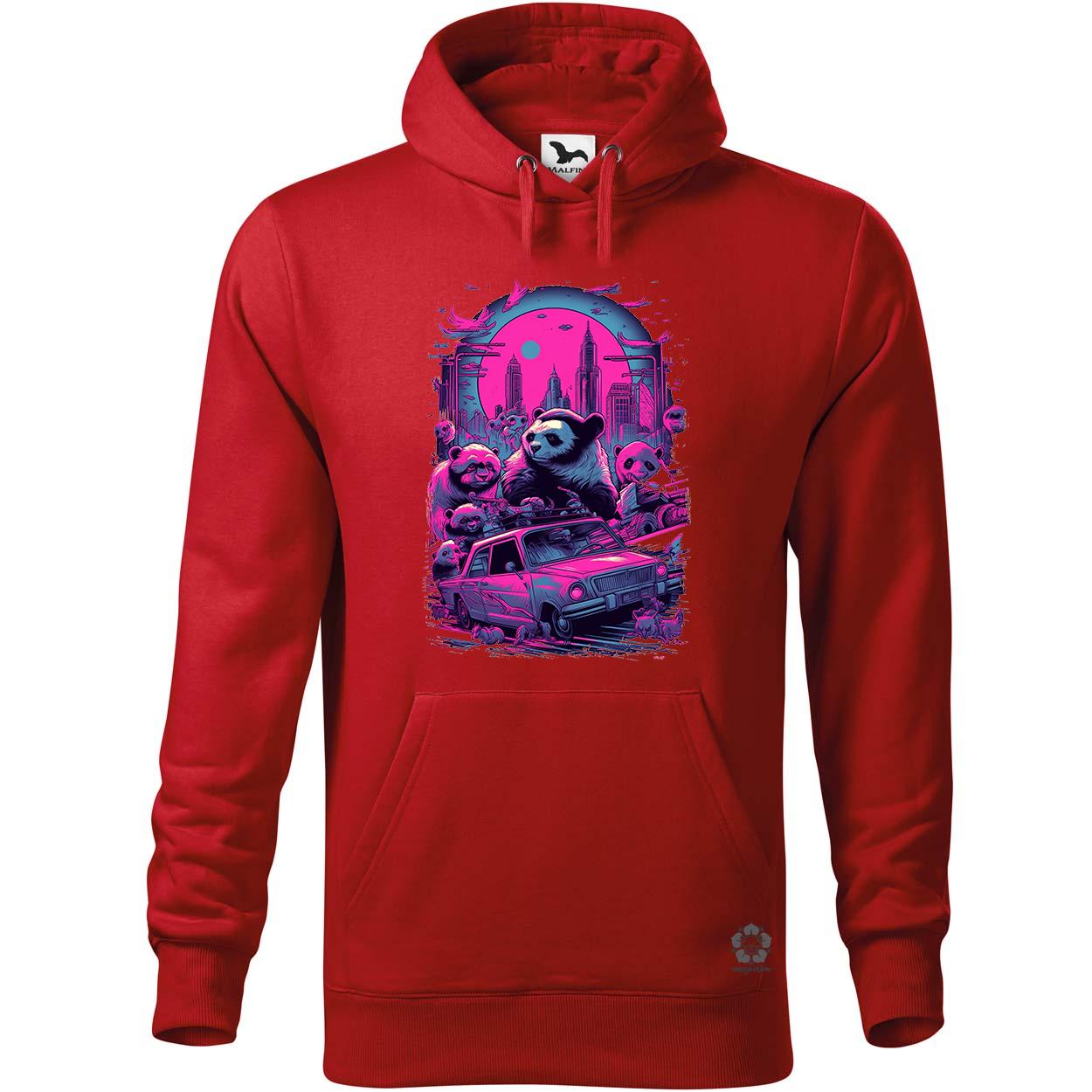 Synthwave motoros panda v2 egyedi  pulóver 