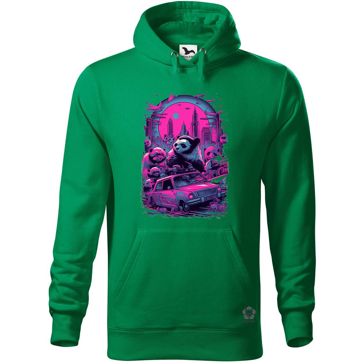 Synthwave motoros panda v2 egyedi  pulóver 