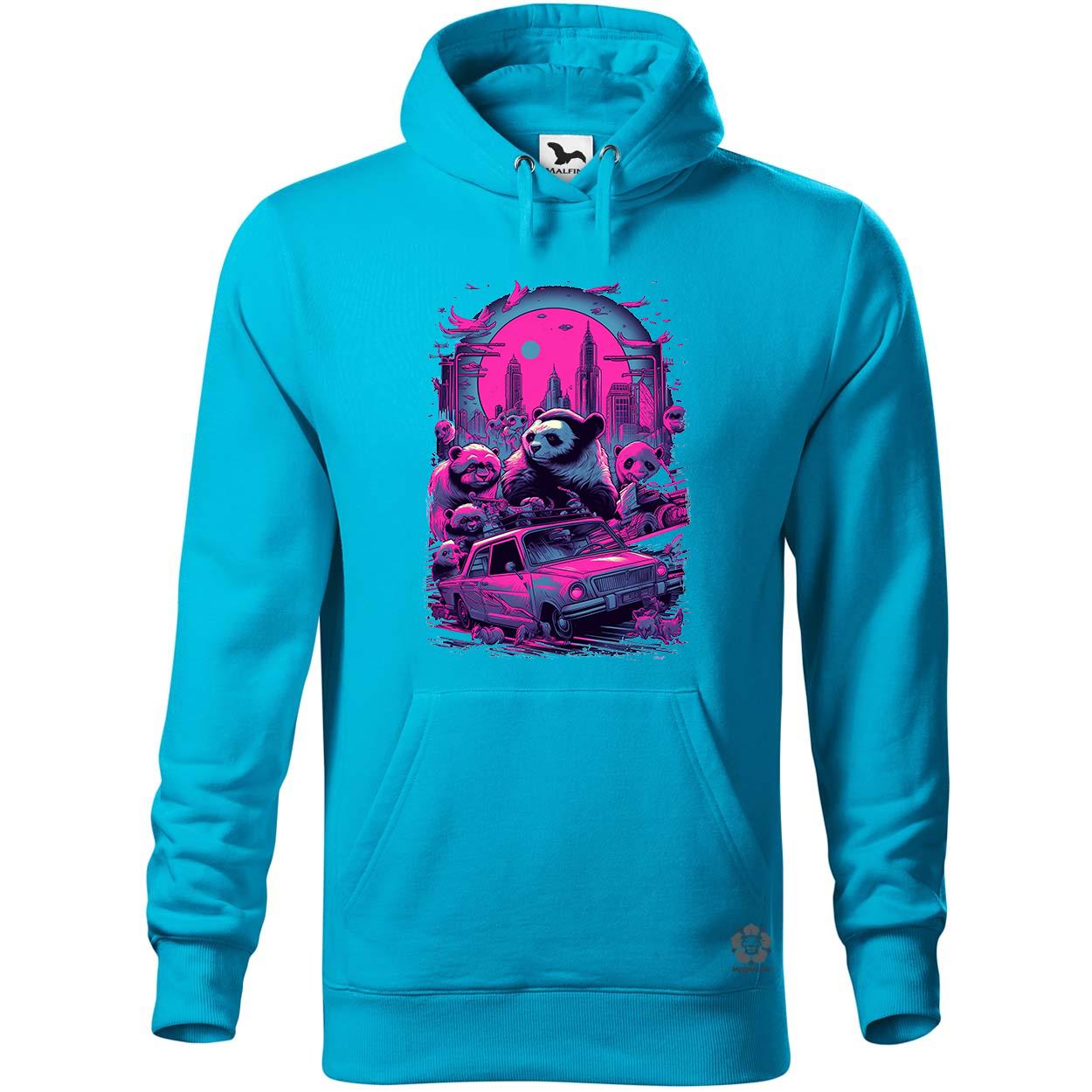 Synthwave motoros panda v2 egyedi  pulóver 