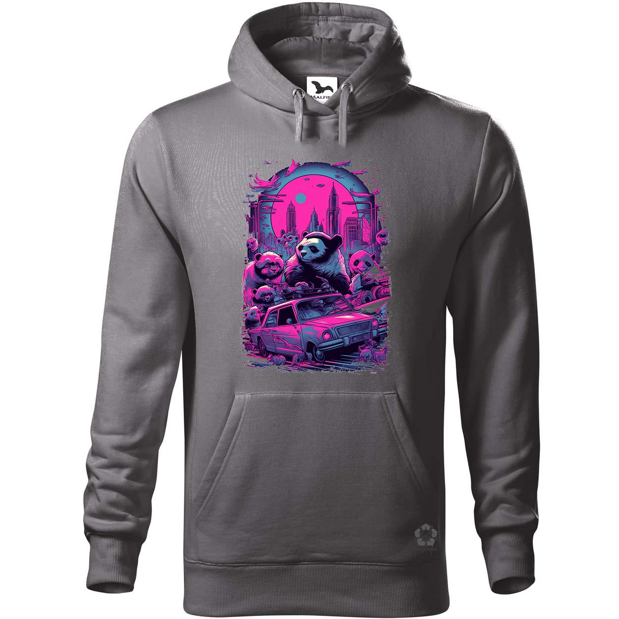 Synthwave motoros panda v2 egyedi  pulóver 