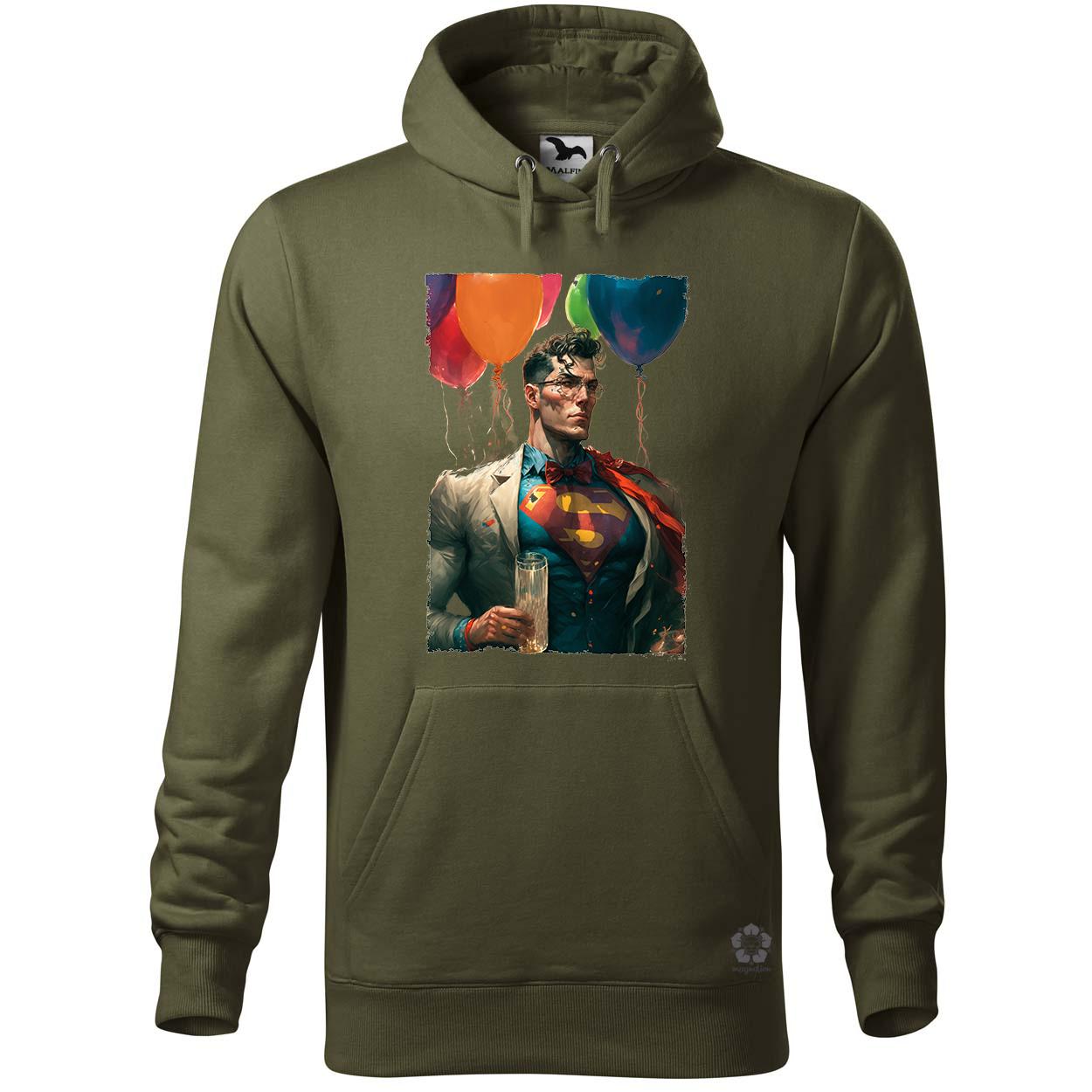 Szuperhős party Superman v2 egyedi  pulóver 