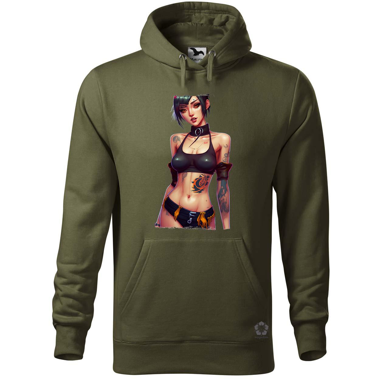 Tetovált anime lány v2 egyedi  pulóver 
