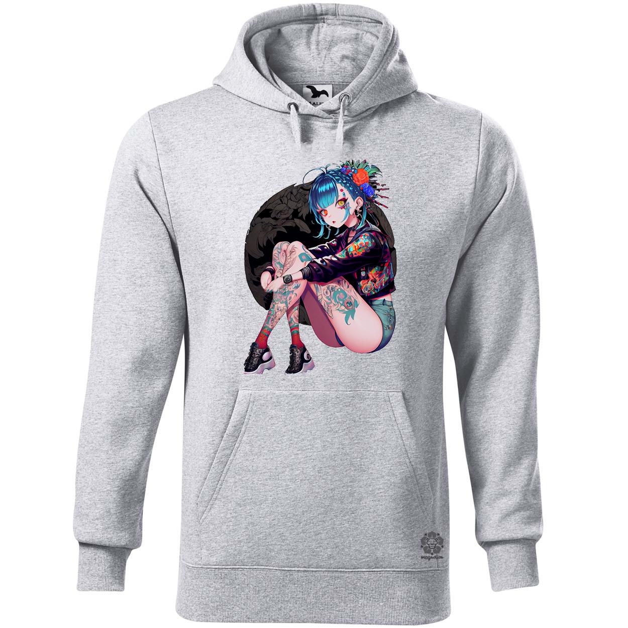 Tetovált anime lány v3 egyedi  pulóver 