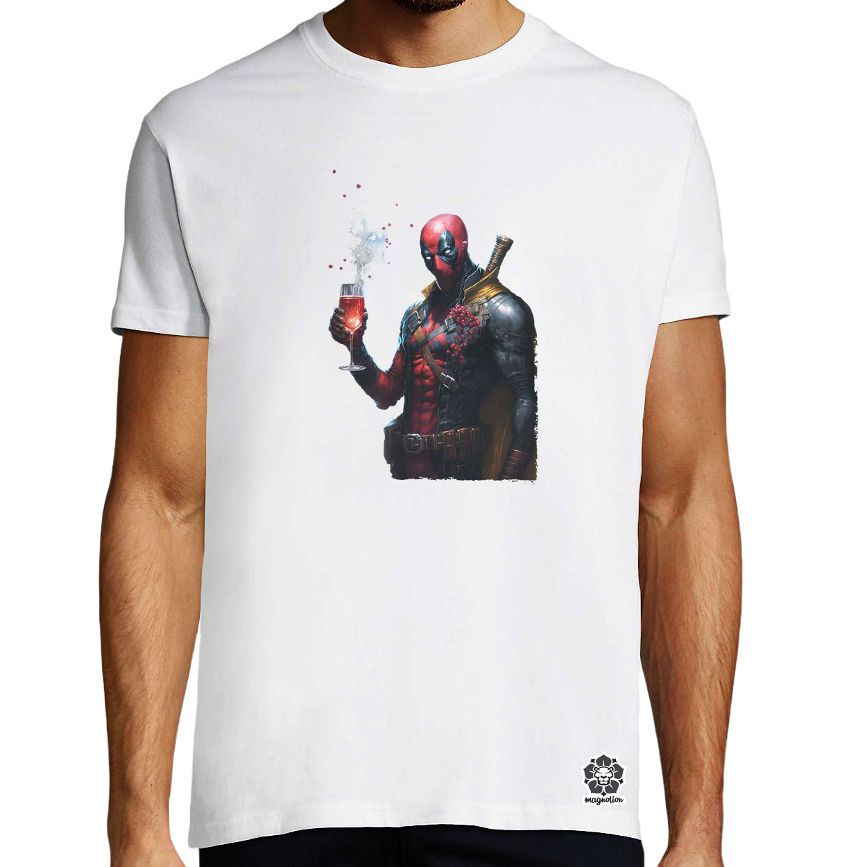 Szuperhős party Deadpool v1 egyedi póló 