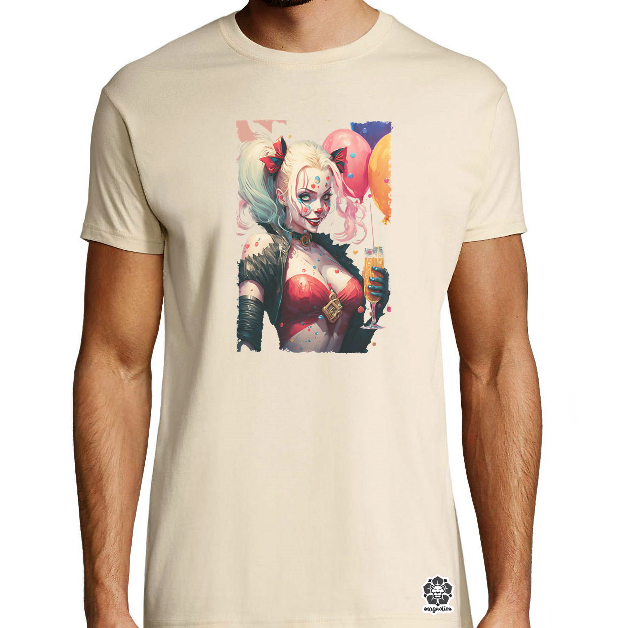Szuperhős party Harley Quinn v2 egyedi póló 