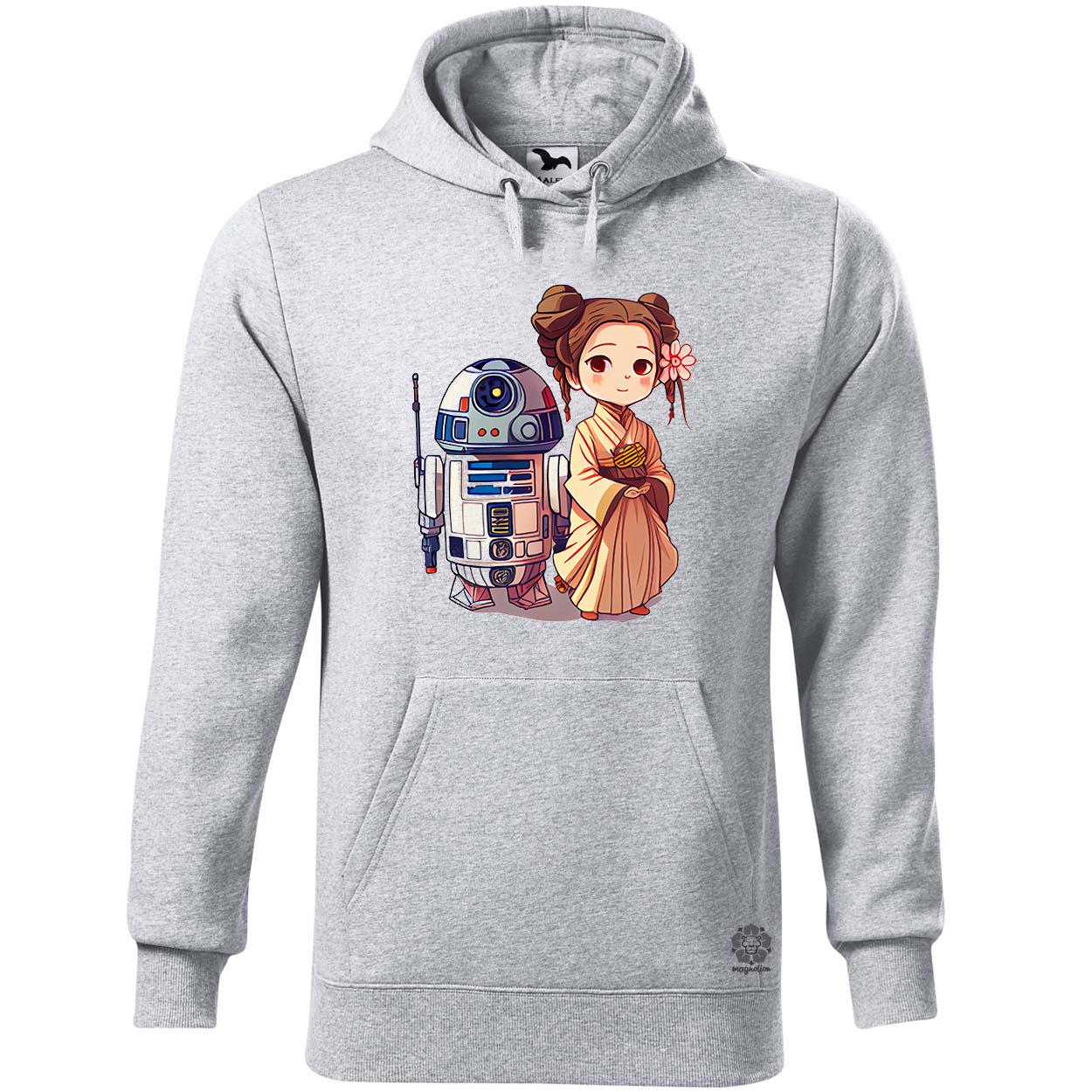 Chibi Leia és R2-D2 v1 egyedi  pulóver 