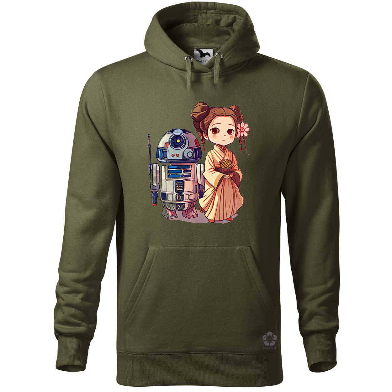 Chibi Leia és R2-D2 v1 egyedi  pulóver 