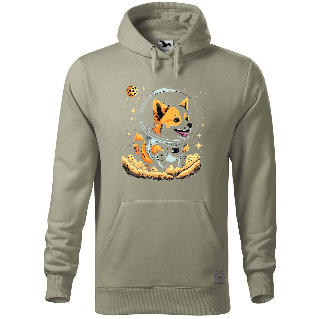 Corgi játszik a holddal v2 egyedi  pulóver 
