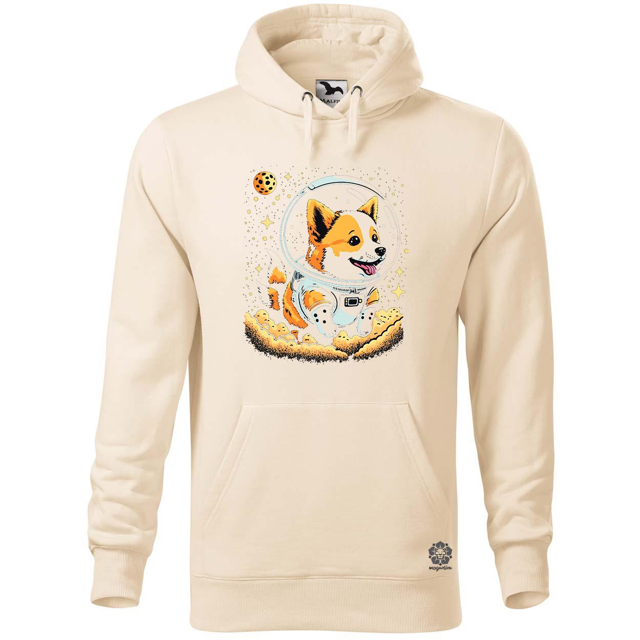 Corgi játszik a holddal v2 egyedi  pulóver 