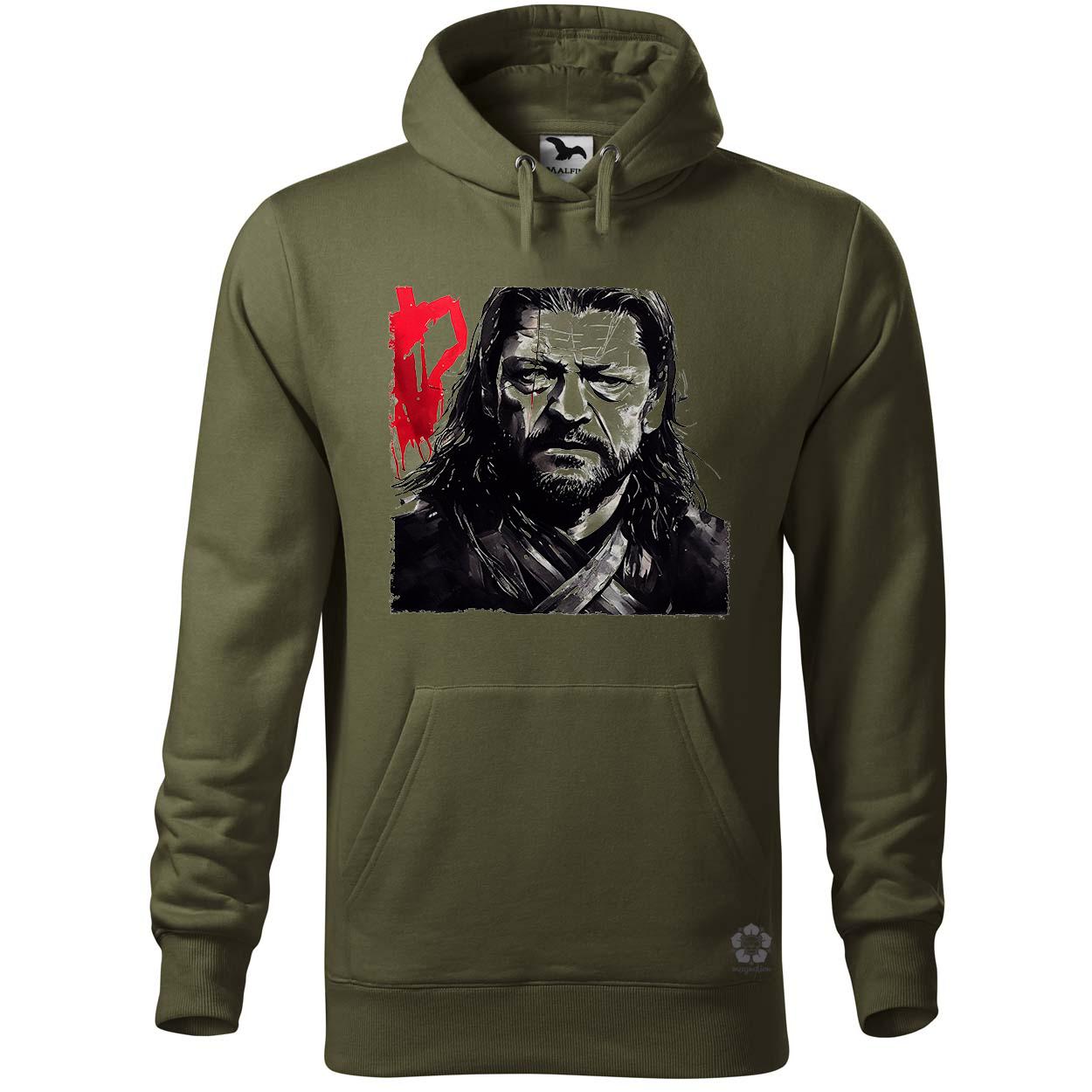 Fekete-piros Eddard Ned Stark rajz v2 egyedi  pulóver 