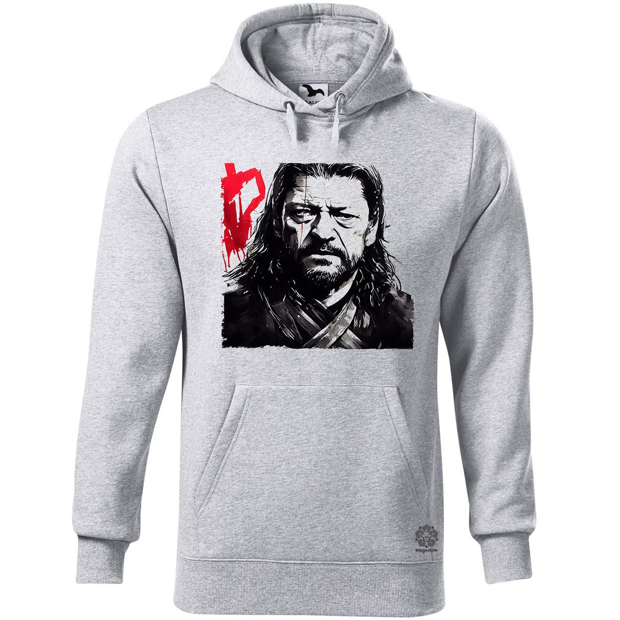 Fekete-piros Eddard Ned Stark rajz v2 egyedi  pulóver 