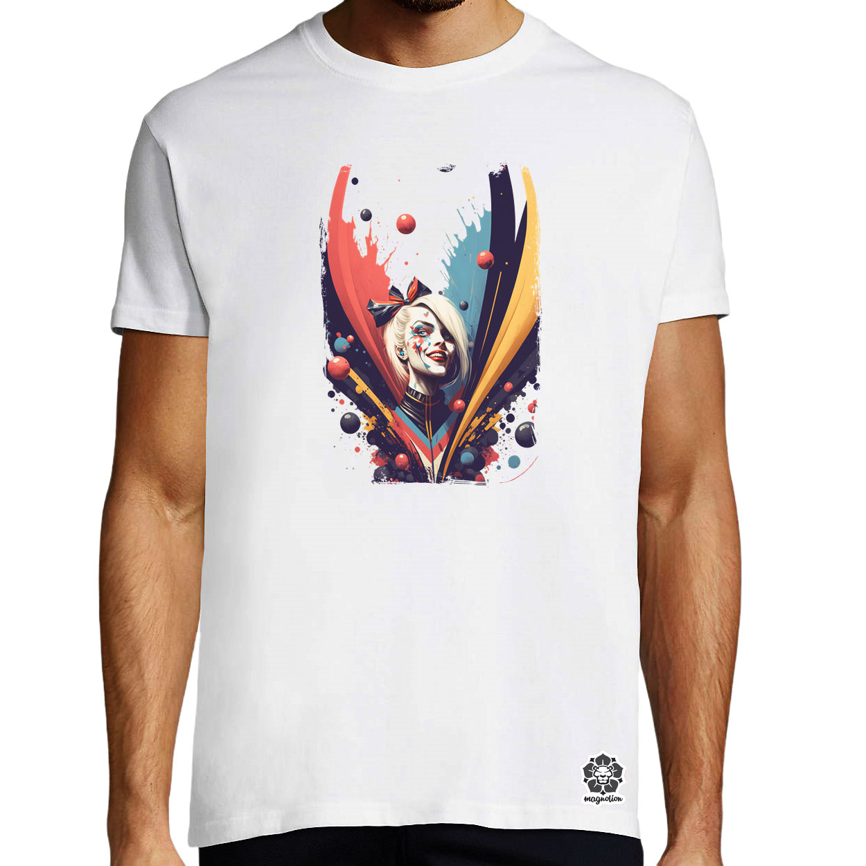 Absztrakt Harley Quinn v1 egyedi póló 