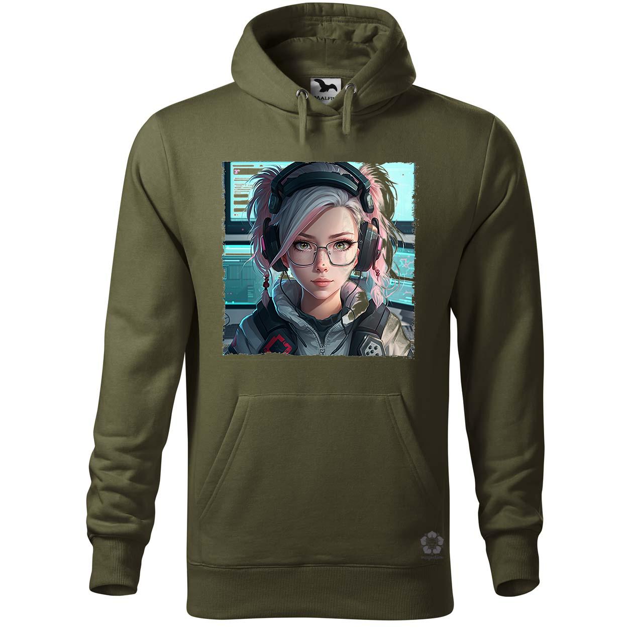 Kiber lány v2 egyedi  pulóver 