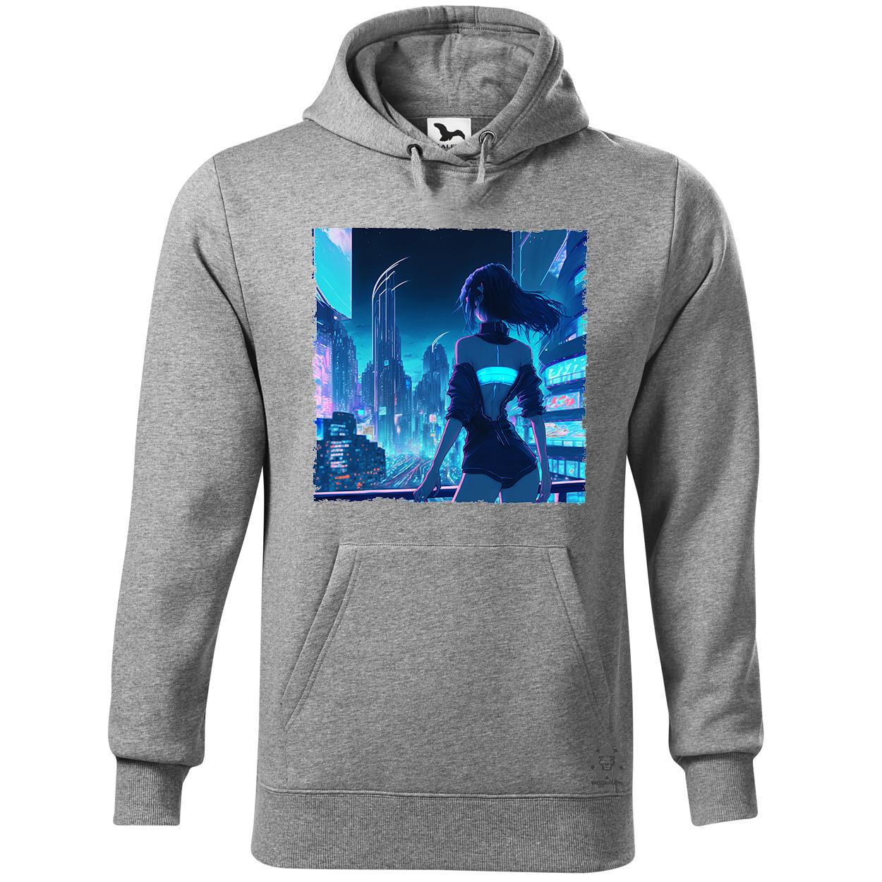 Lány egyedül a neon erkélyen v2 egyedi  pulóver 