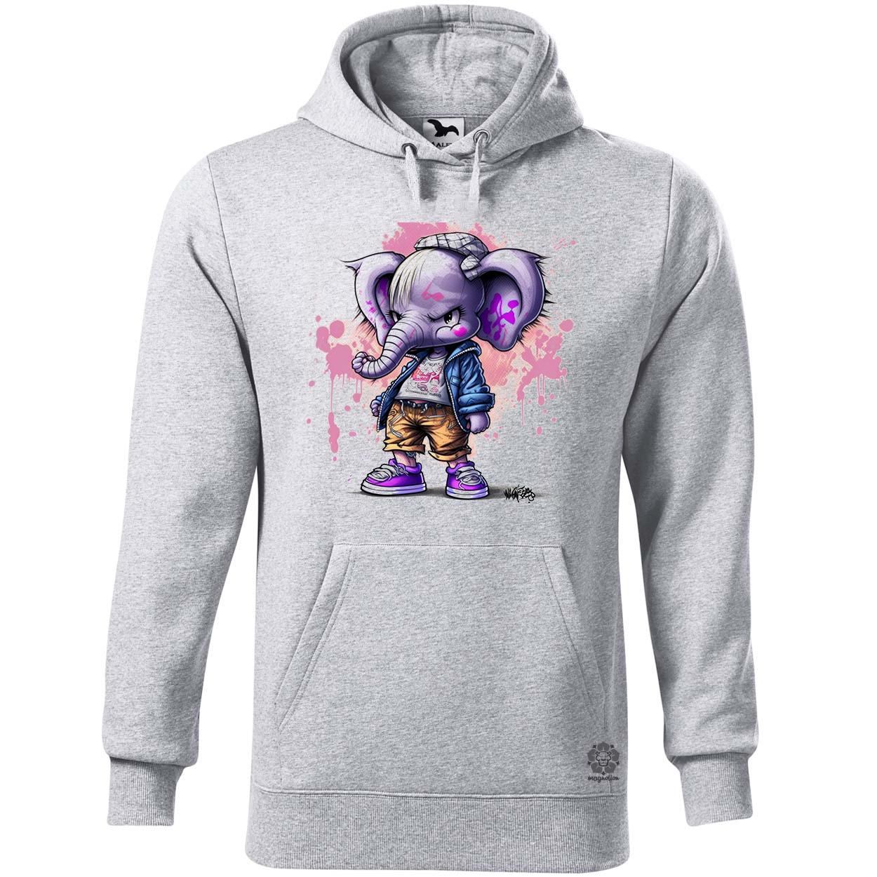 Morcos lila elefánt lány egyedi  pulóver 