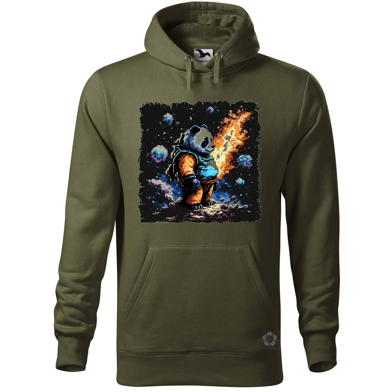 Pixelart Panda Galaxisban v2 egyedi  pulóver 
