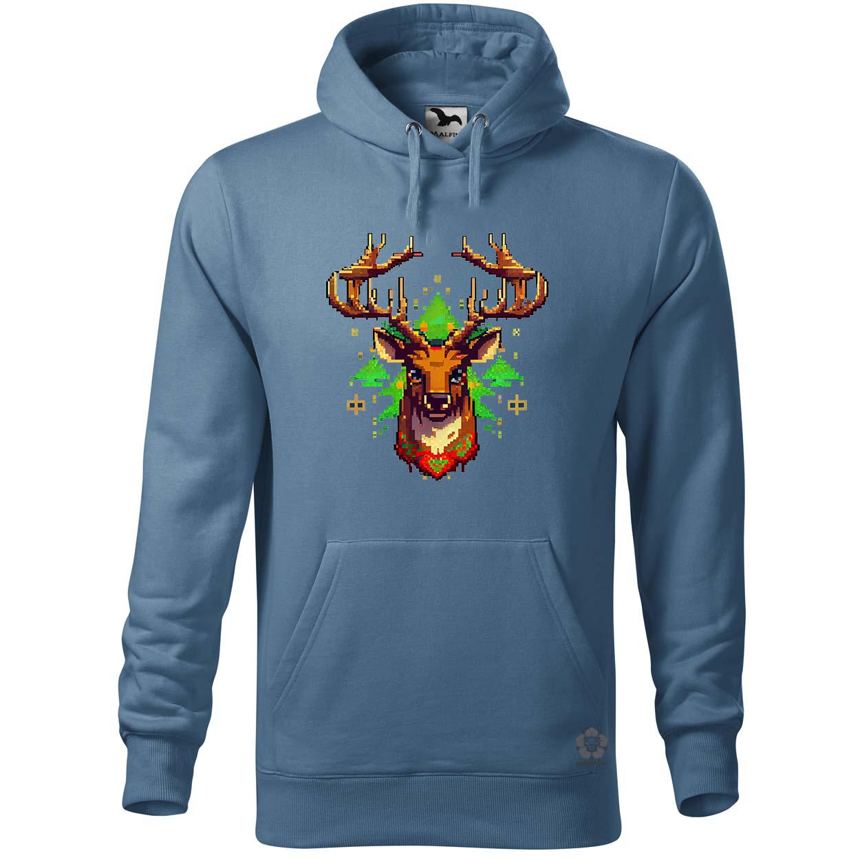 Pixelart XMAS szarvas v1 egyedi  pulóver 