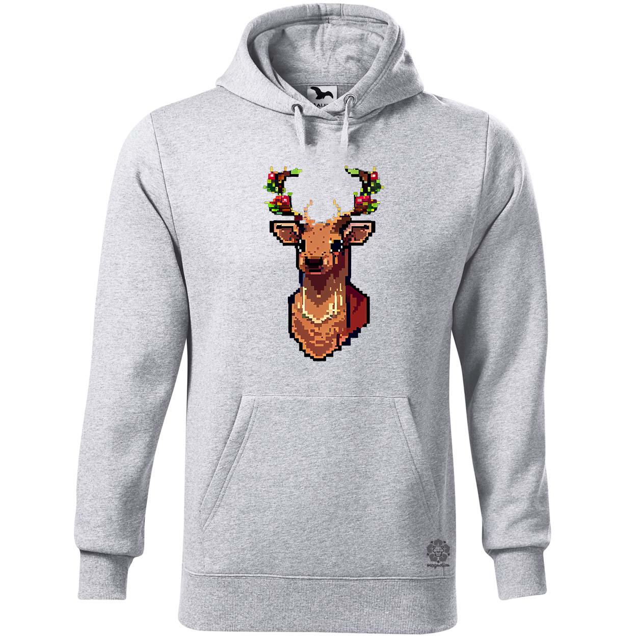 Pixelart XMAS szarvas v3 egyedi  pulóver 