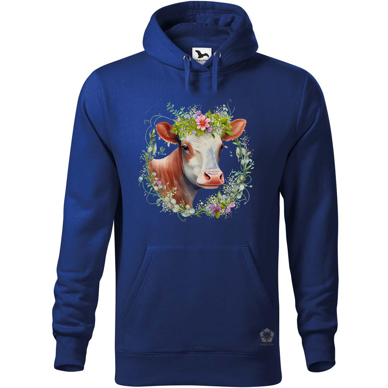 Tehén virágokkal v2 egyedi  pulóver 
