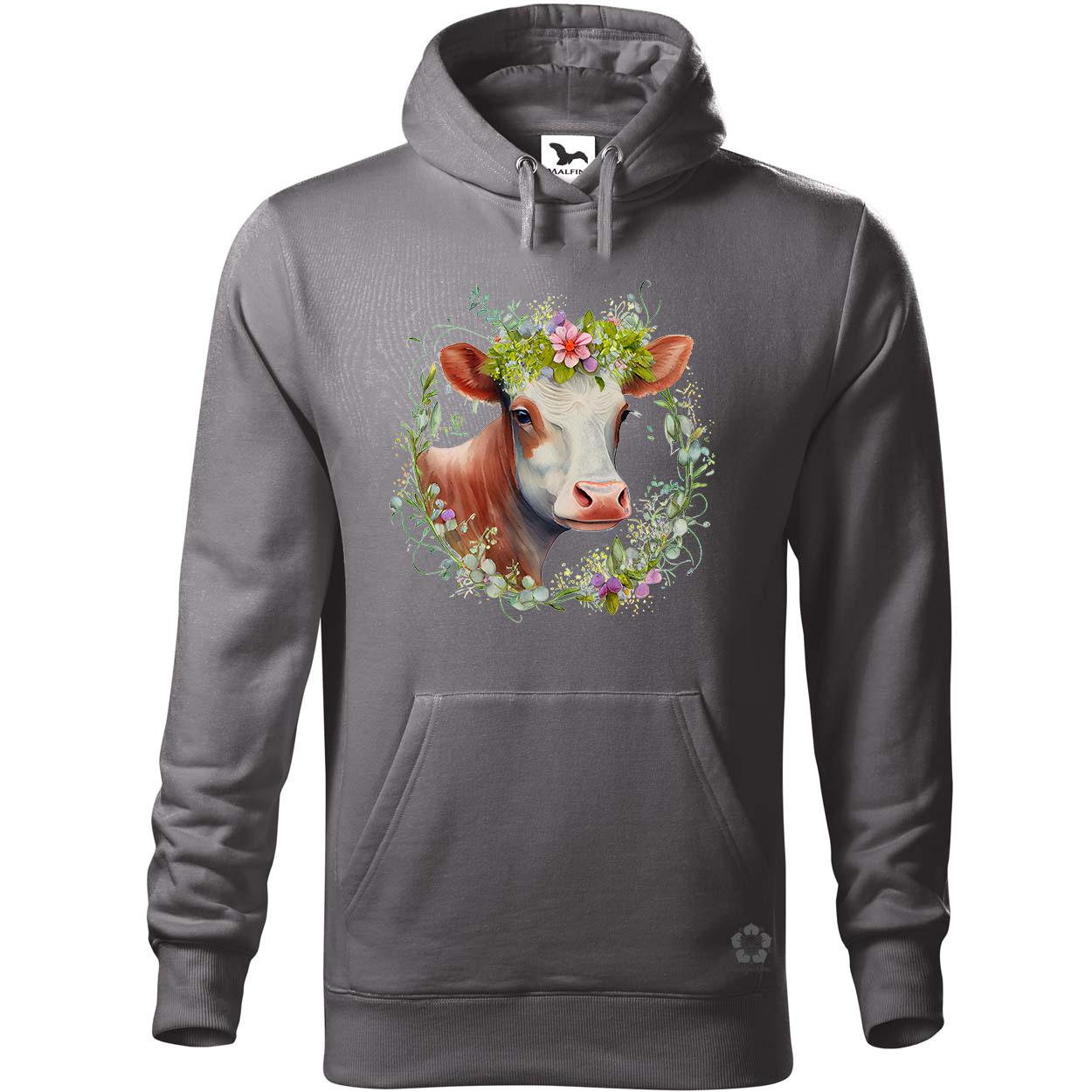 Tehén virágokkal v2 egyedi  pulóver 