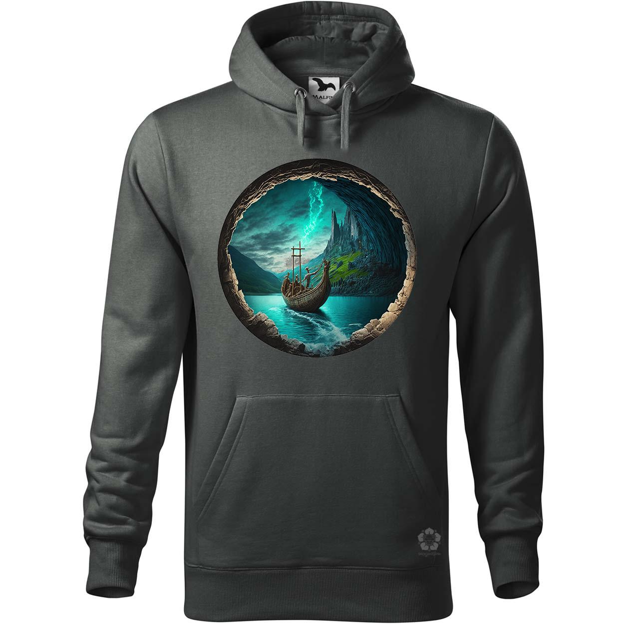 Viking hajó barlangban v1 egyedi  pulóver 