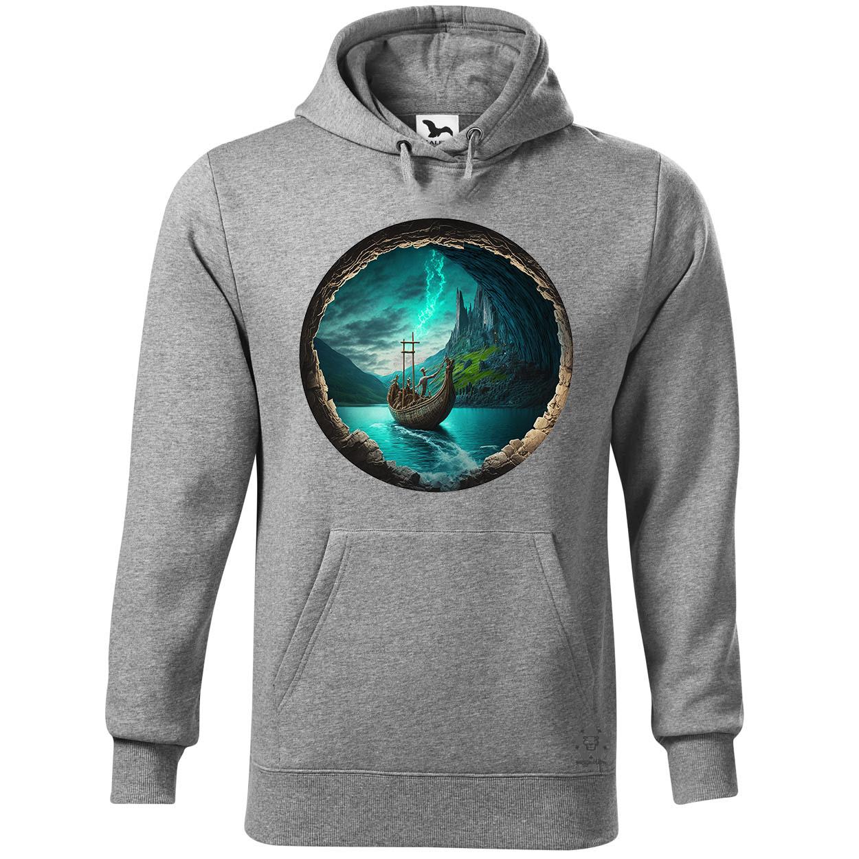 Viking hajó barlangban v1 egyedi  pulóver 