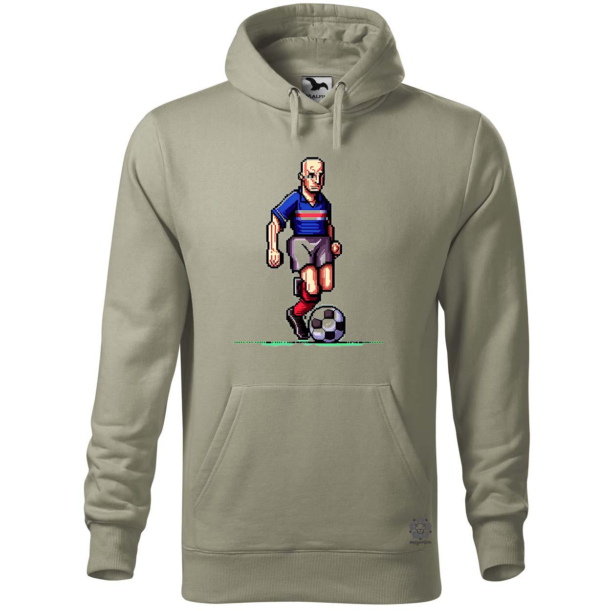 Zidane labdával pixelart egyedi  pulóver 