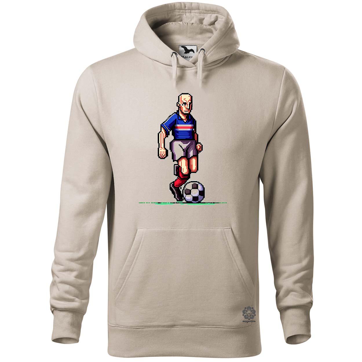 Zidane labdával pixelart egyedi  pulóver 