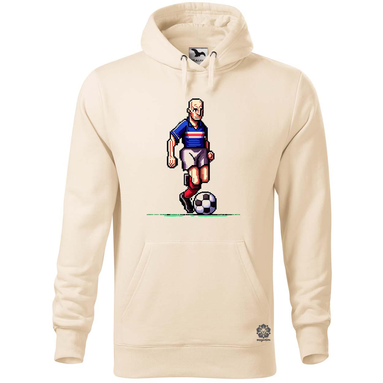 Zidane labdával pixelart egyedi  pulóver 