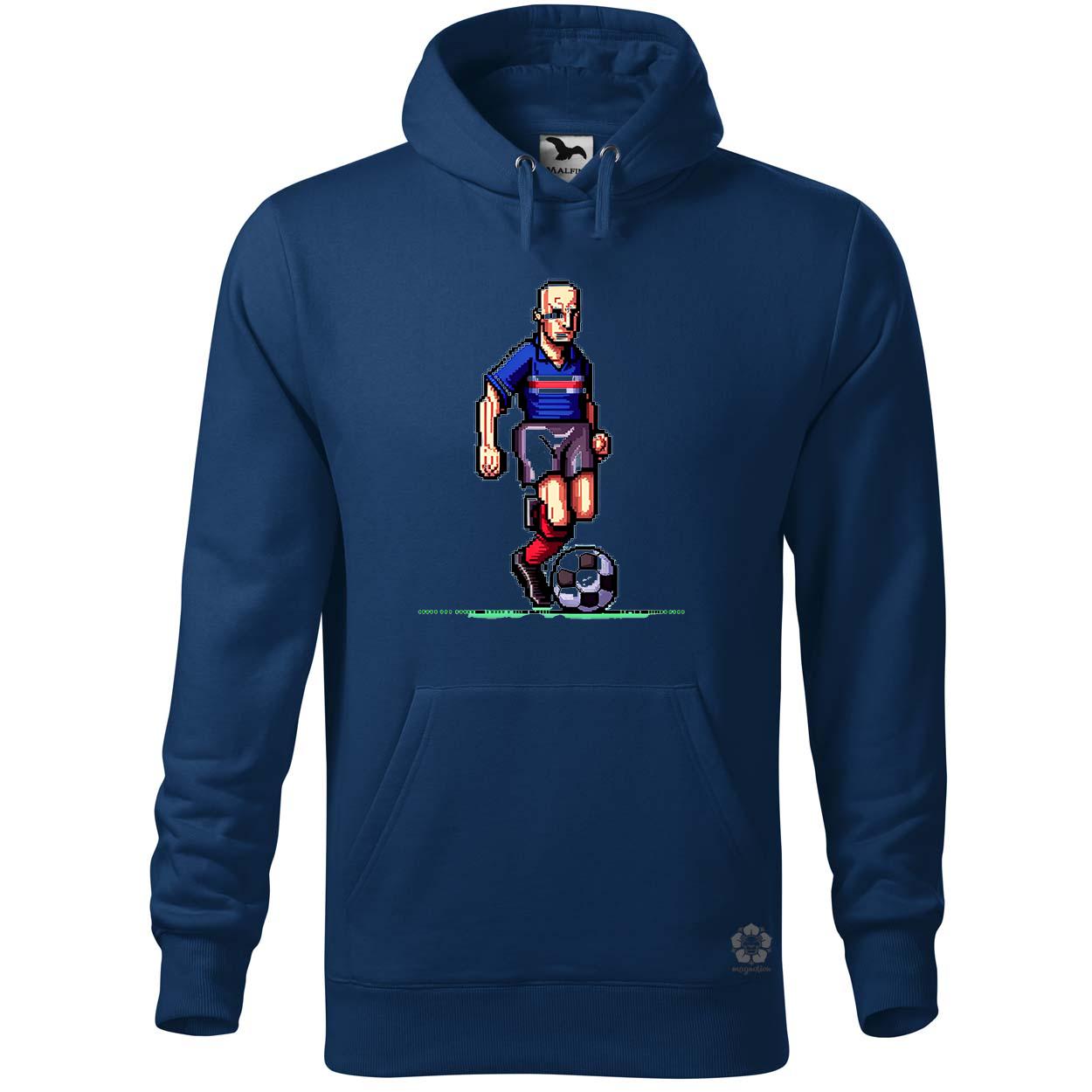 Zidane labdával pixelart egyedi  pulóver 