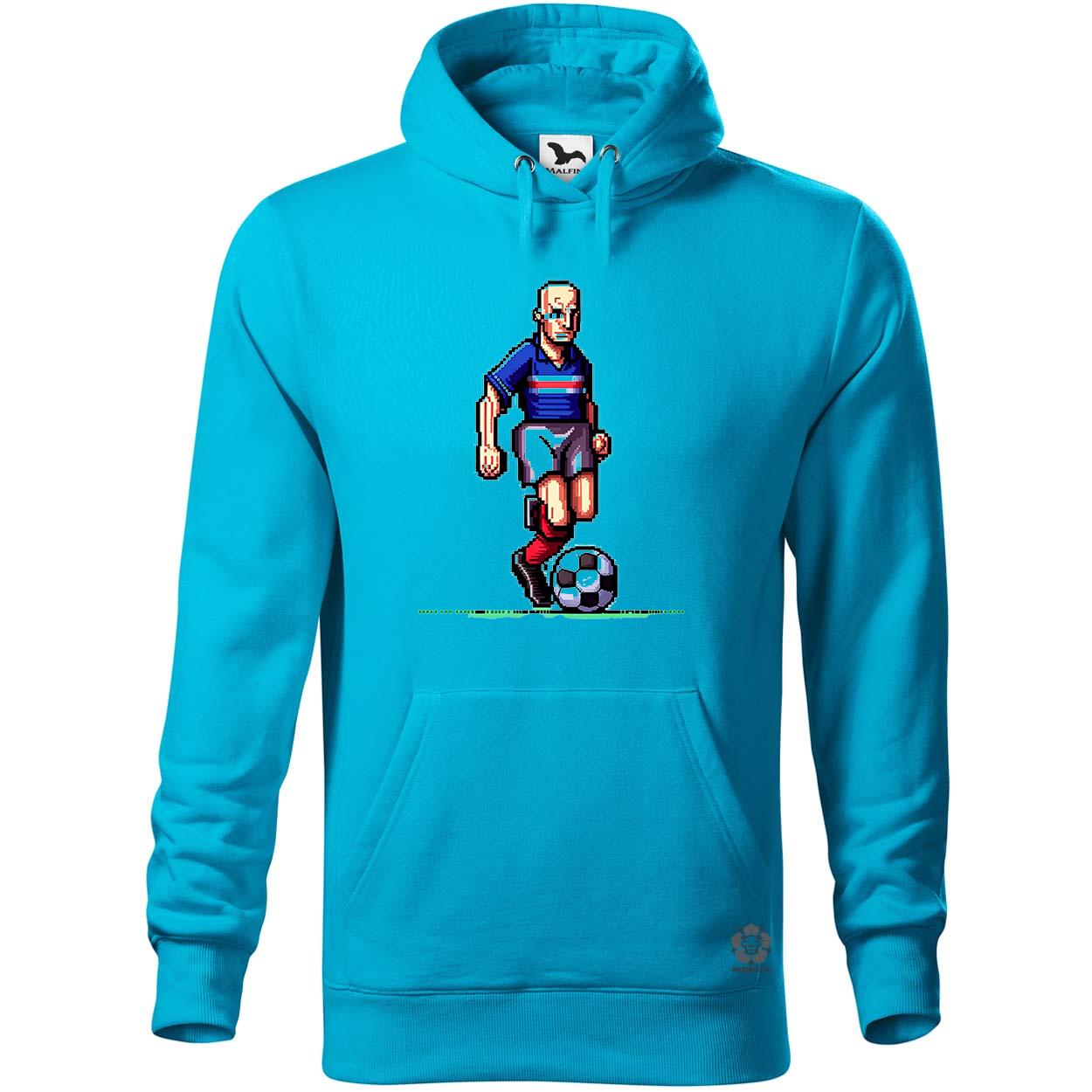 Zidane labdával pixelart egyedi  pulóver 