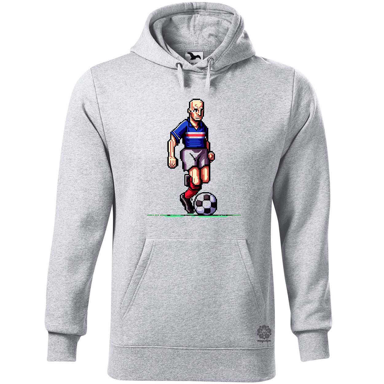 Zidane labdával pixelart egyedi  pulóver 