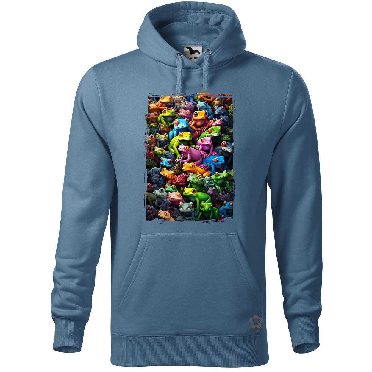 Béka kollázs v3 egyedi  pulóver 