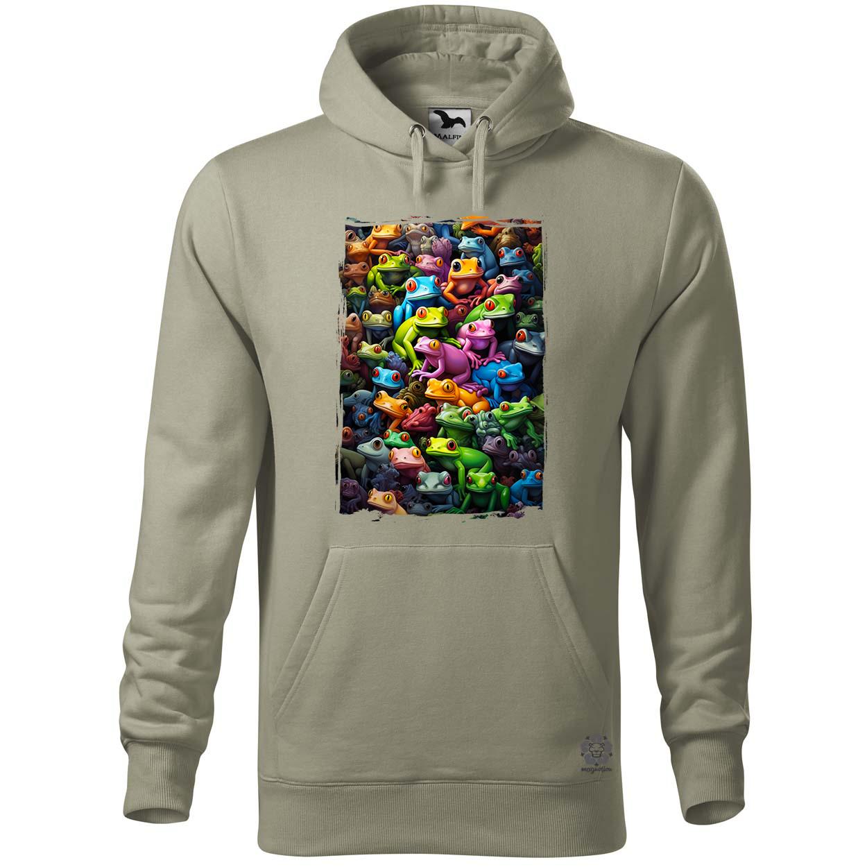 Béka kollázs v3 egyedi  pulóver 