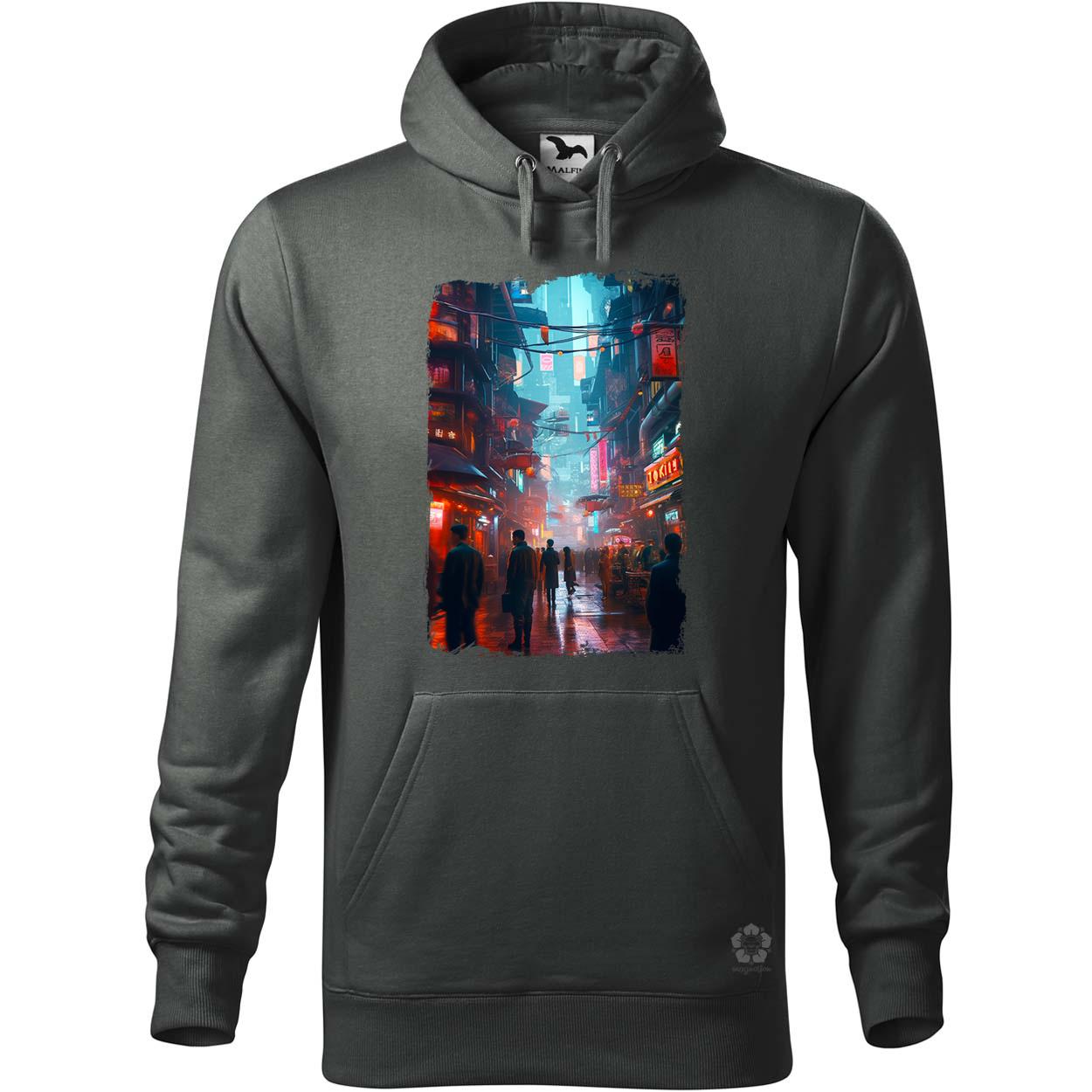 Cyberpunk város hangulat v1 egyedi  pulóver 