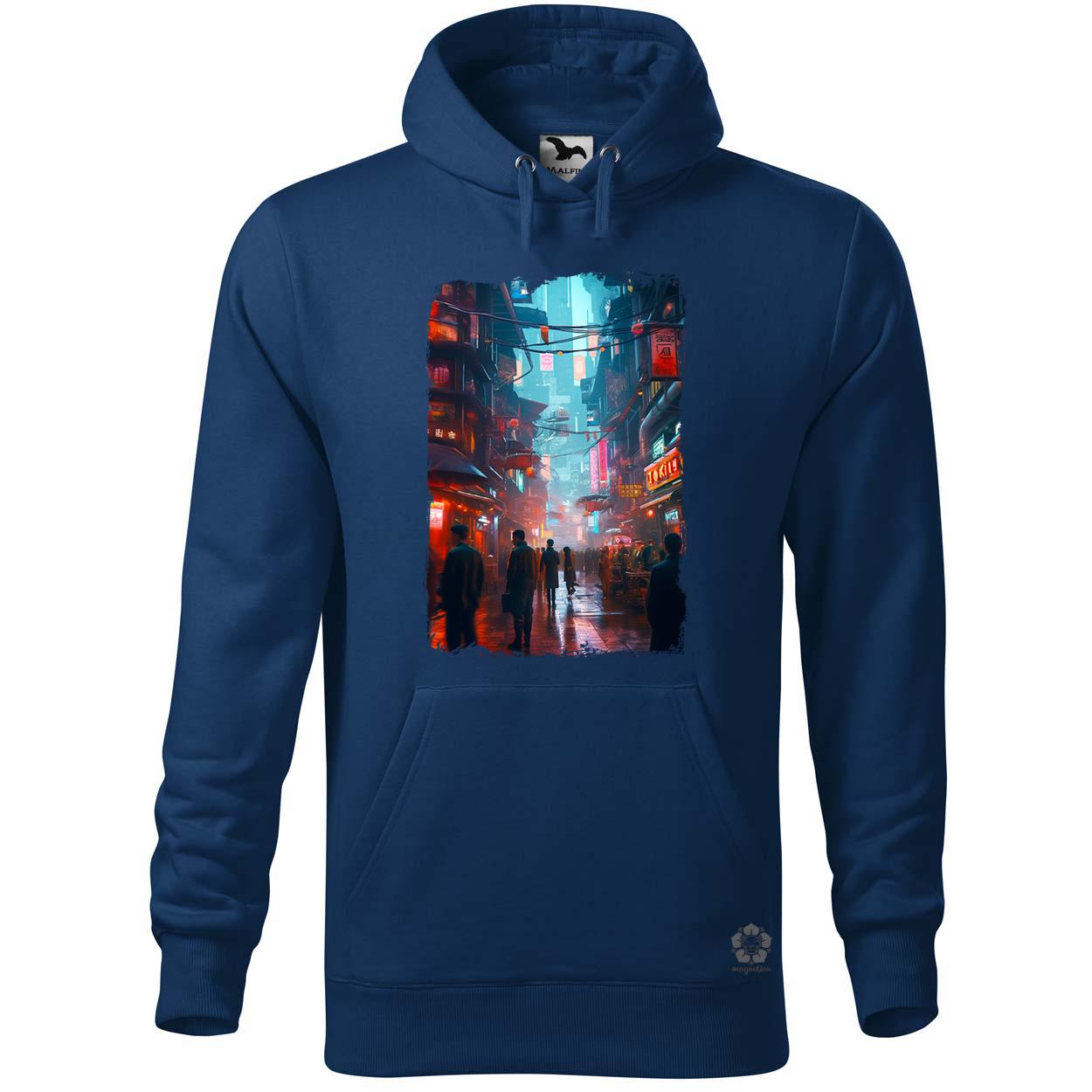 Cyberpunk város hangulat v1 egyedi  pulóver 