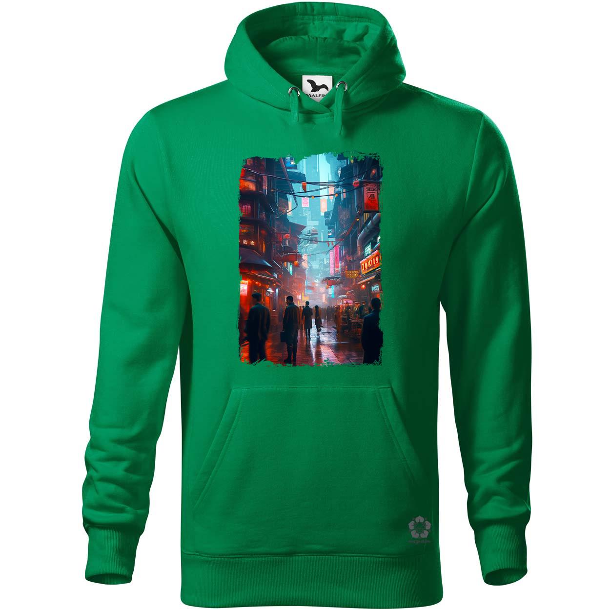 Cyberpunk város hangulat v1 egyedi  pulóver 