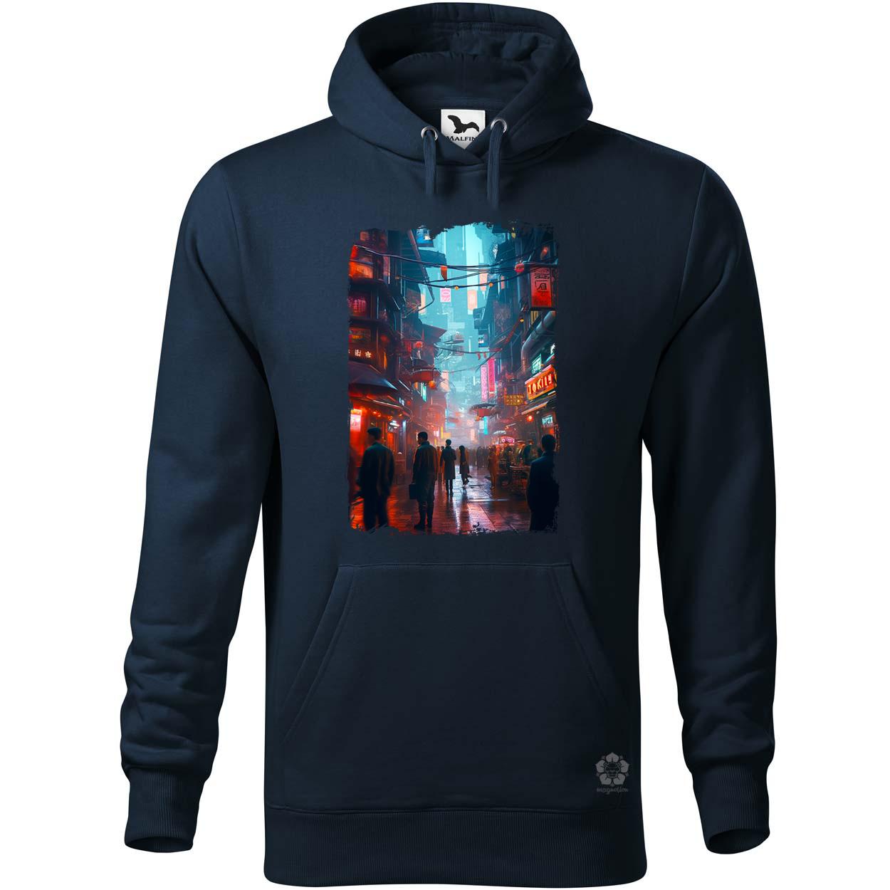 Cyberpunk város hangulat v1 egyedi  pulóver 
