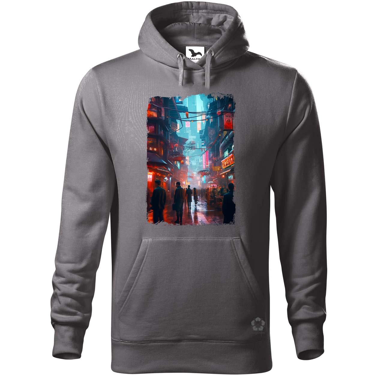 Cyberpunk város hangulat v1 egyedi  pulóver 