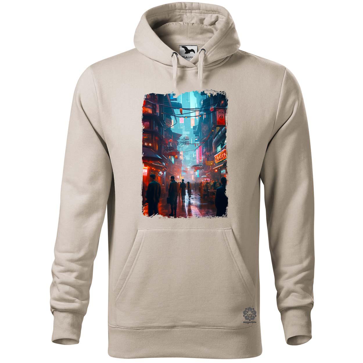 Cyberpunk város hangulat v1 egyedi  pulóver 