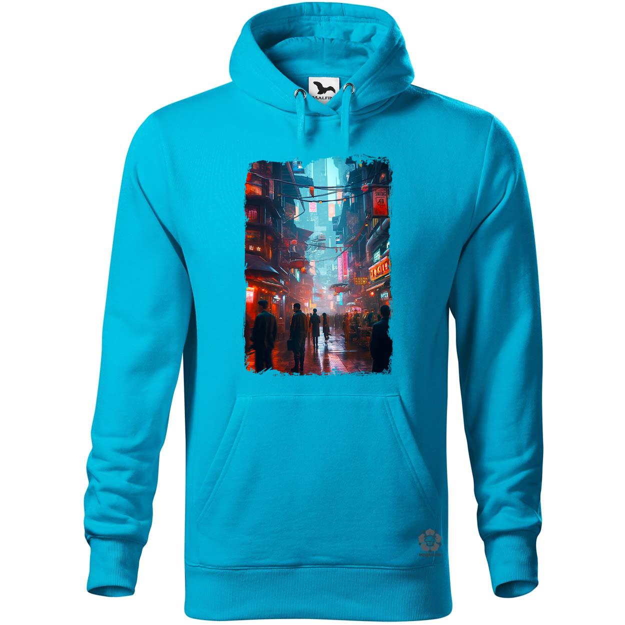 Cyberpunk város hangulat v1 egyedi  pulóver 