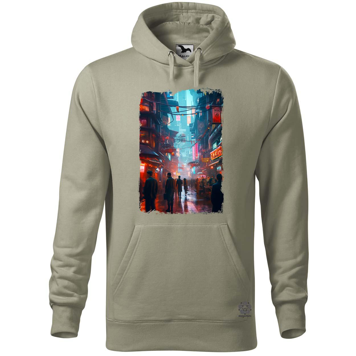 Cyberpunk város hangulat v1 egyedi  pulóver 